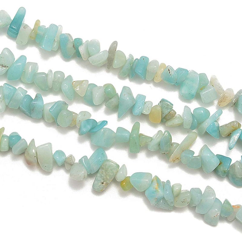 PLTbeads 5-8mm Natral Healing Gemstone Waist Bracelets Necklace Kit Irregular Stone DIY Crafts Design Jewelry Making 1 Strand per Bag Approxi 34 inch ( ite Chips) - Image 2